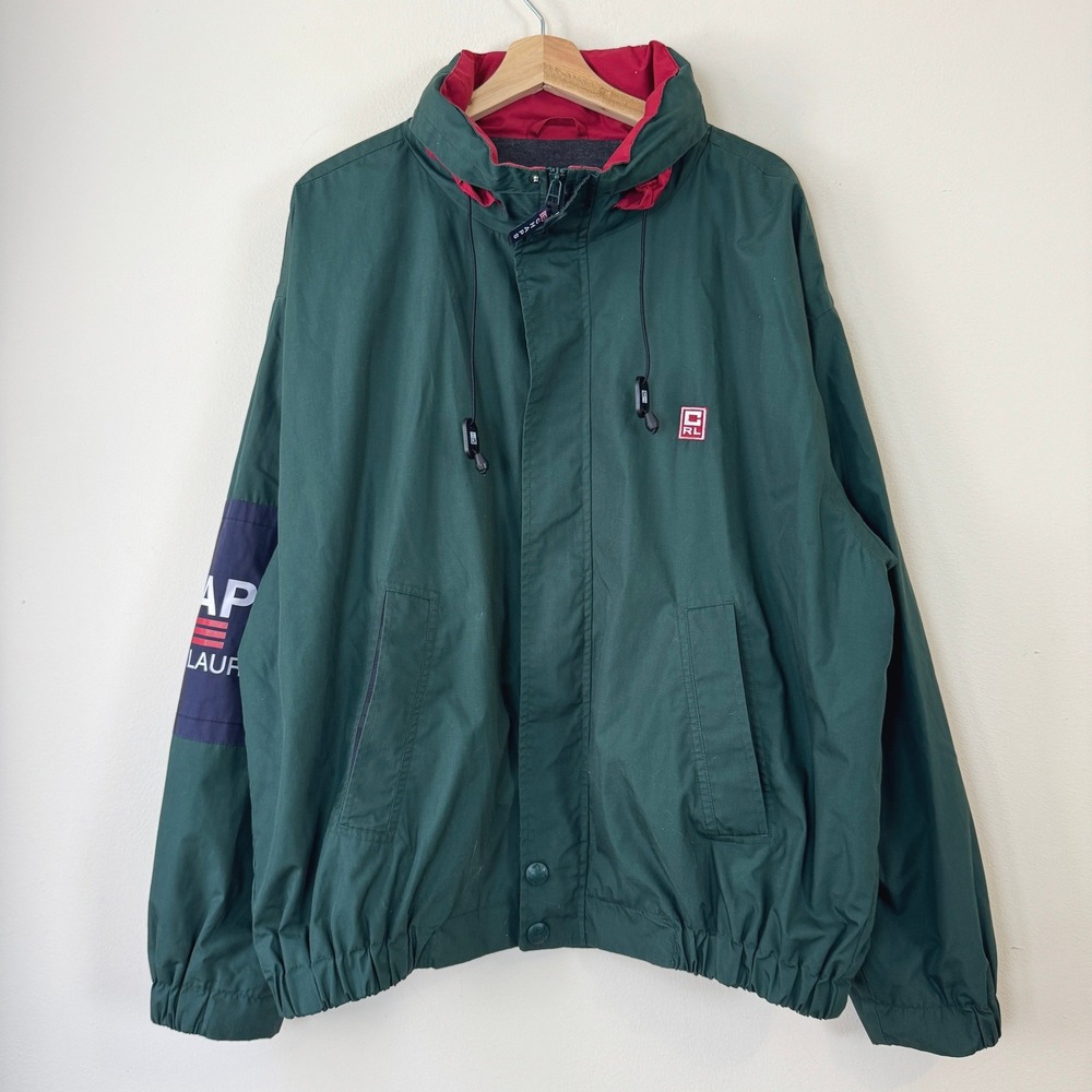 Vintage Chaps Ralph Lauren Green Zip Up Green Light Jacket - XL